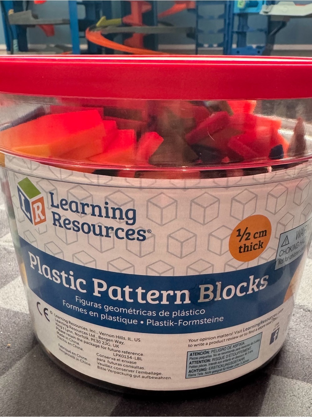 Learning Resources Plastic Pattern Blocks 250-Piece Setl-Educational Math